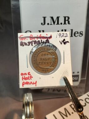 Circulated 1922 Australia 1/2 Penny KM# 22